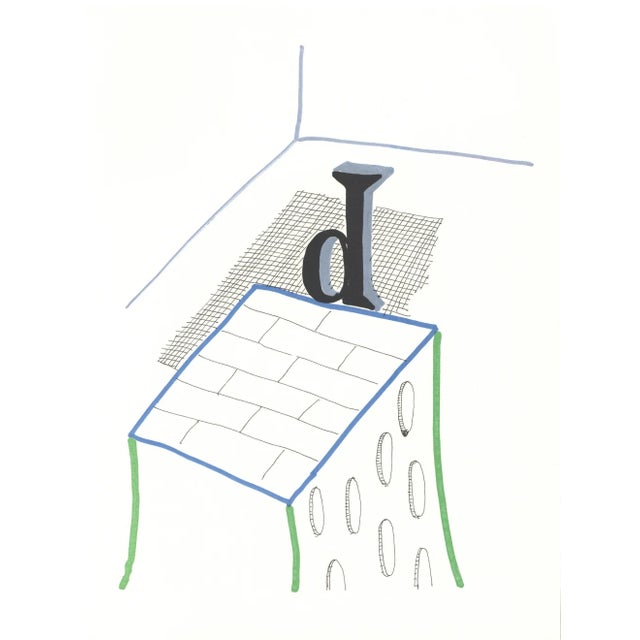 'D' from 'Hockney's Alphabet' By David Hockney 1991 Lithograph on Exhibition Fine Art Cartridge paper 38.4 x 46.4 cm...