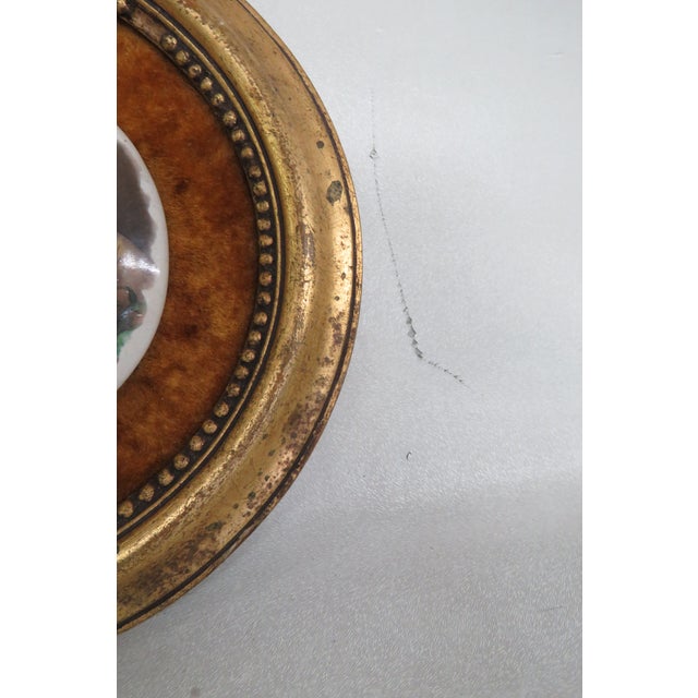 Late 20th Century French Round Porcelain Cameo in Frame Wall Art For Sale - Image 5 of 12