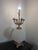 1960s Hollywood Regency Candelabra Table Lamp With Frosted Crackle Glass Globe For Sale - Image 9 of 10