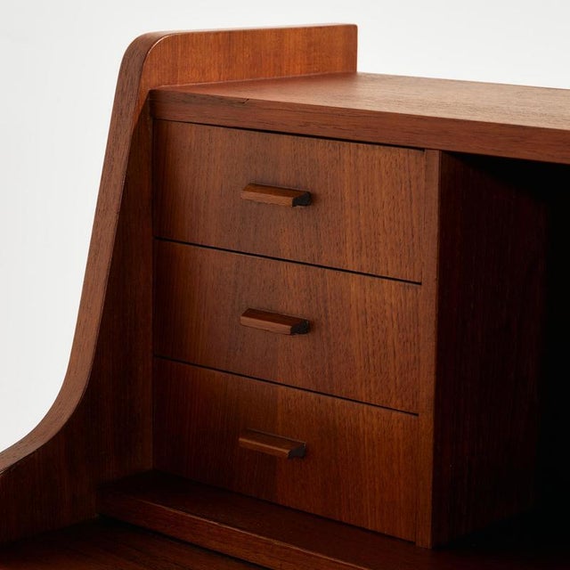 Danish Teak Bureau Desk For Sale - Image 9 of 18