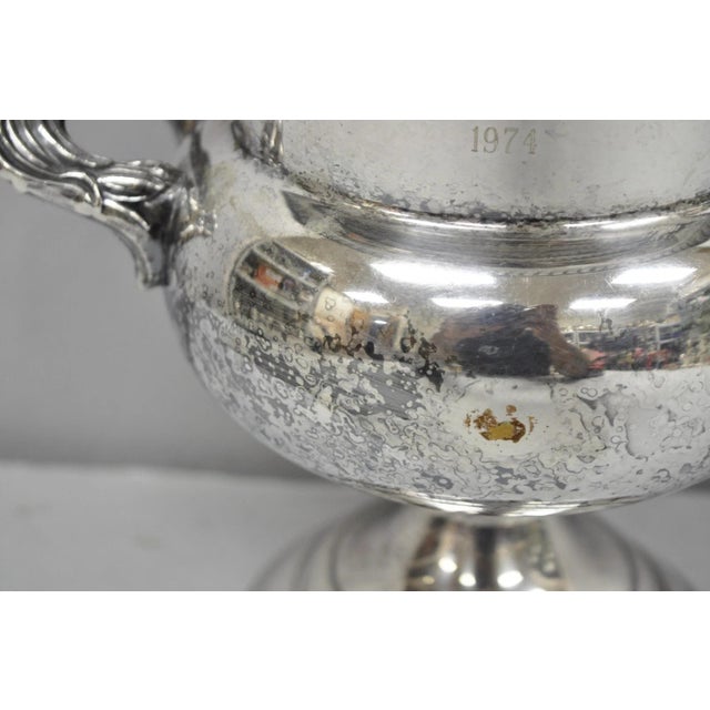 Vintage Sheridan Victorian Engraved Silver Plated Champagne Chiller Ice Bucket For Sale - Image 13 of 18