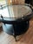 Hickory Chair Furniture Company Large Hickory Chair Atelier Collection Oval Bar Cart With Brass Gallery Rail & Antiqued Mirror Top For Sale - Image 4 of 8