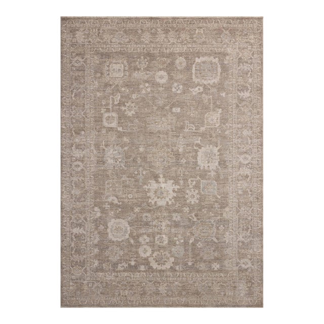 Chris Loves Julia x Loloi Louisa Taupe / Ivory 11'-6" x 15'-7" Area Rug For Sale