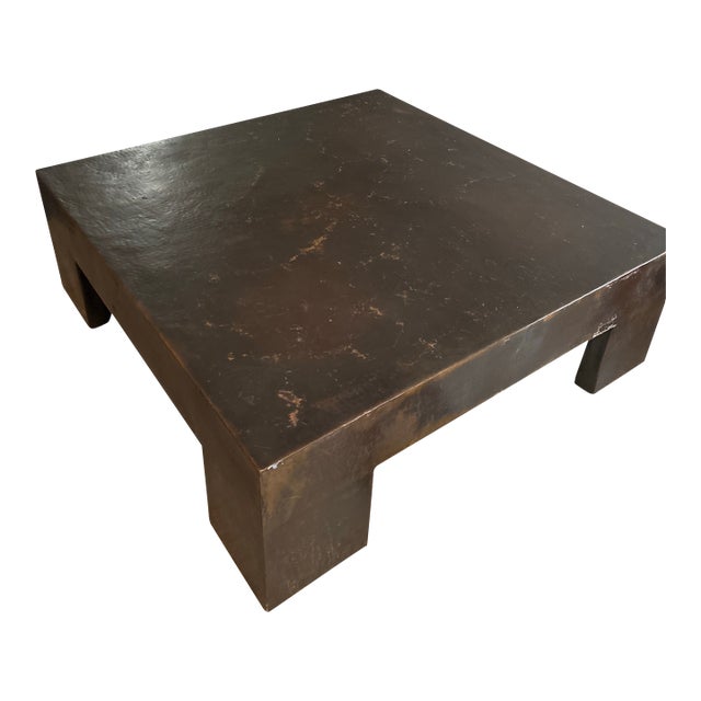 Hammered Bronze Coffee Table For Sale