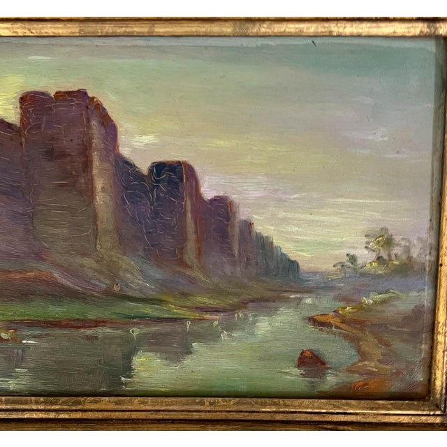 Camille Ravot Antique Parisian Landscape Oil Painting For Sale - Image 4 of 6