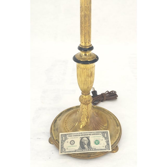 Metal C. 1920s Solid Brass Deco Nouveau Floor Lamp For Sale - Image 7 of 7