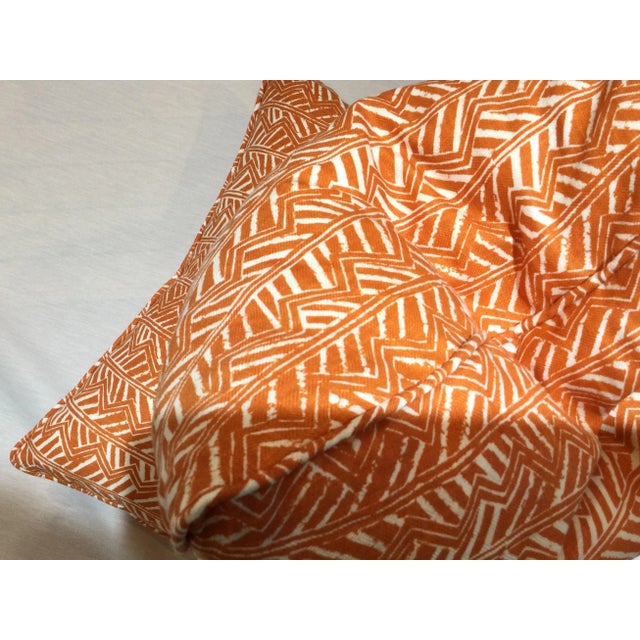 Fleming Burnt Orange and White Geometric Pillow Covers- Set of 2 For Sale In New York - Image 6 of 6