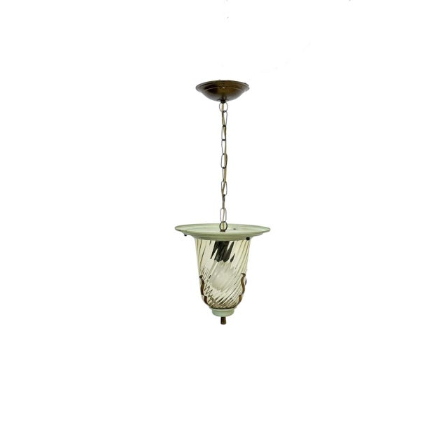 Turned Glass Lantern Pendant, 1950s For Sale - Image 10 of 10