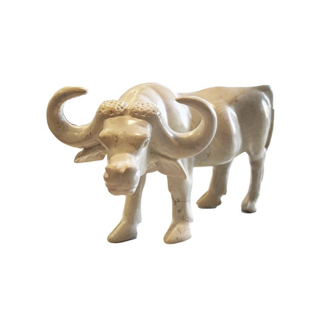 Hand-Carved Soapstone Cattle For Sale - Image 4 of 5