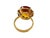 Gold Retro 18k Gold Imperial Citrine Brazilian Quartz Ring Size 6 For Sale - Image 8 of 9