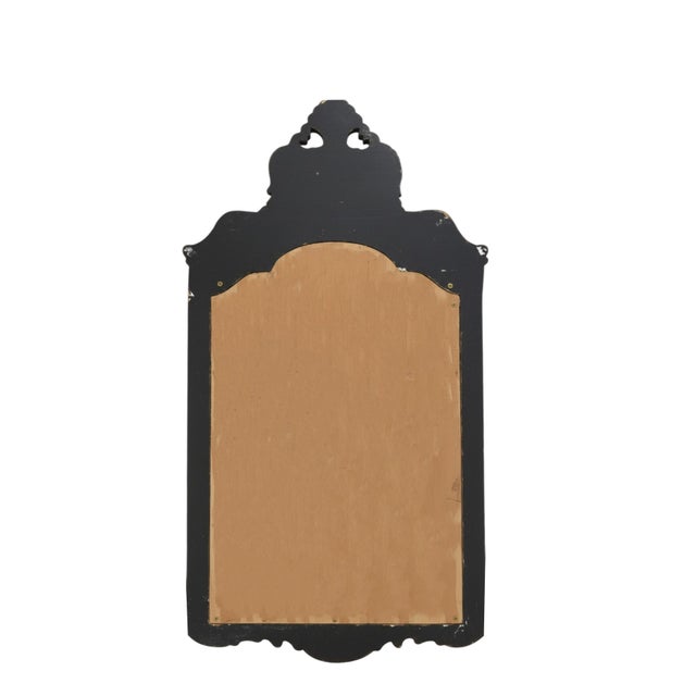 Black Rococo-Style Gilded Chinoiserie Mirror/Wall Mirror Black Lacquer With Gilded French Rococo Chinese Style ✨ For Sale - Image 8 of 9