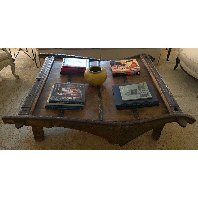 Beautiful Handcrafted Wood Center Table from India One-of-a-kind solid wood center table, hand-carved — rich grain, warm...