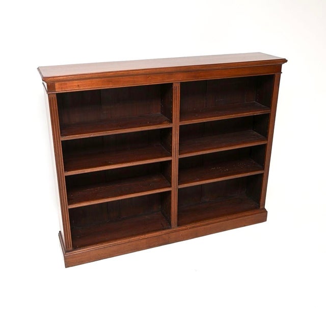Antique Victorian Open Bookcase, 1860 For Sale - Image 10 of 10