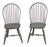 Pair of Late 20th Century David T Smith Bow Back Windsor Chairs Dark Green Finish Ohio Bench Made For Sale