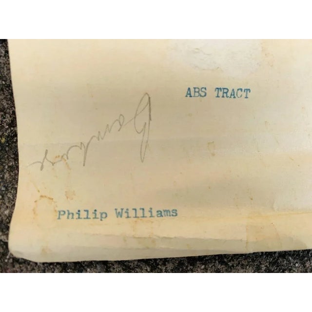 Mid-Century Modern Original painting by Philip Williams Titled ABS TRACT For Sale - Image 3 of 13