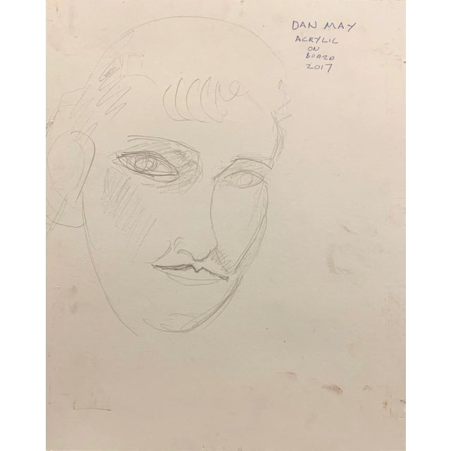 Paper 'Figural' by Dan May, 2017, Post Impressionist Oil, Portland Art Museum, Albright-Knox Gallery For Sale - Image 7 of 7