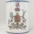 Metal Vintage Hand Painted Tole Tea Caddy Lamp White Heraldic Crest Motif Table Lamp For Sale - Image 7 of 12