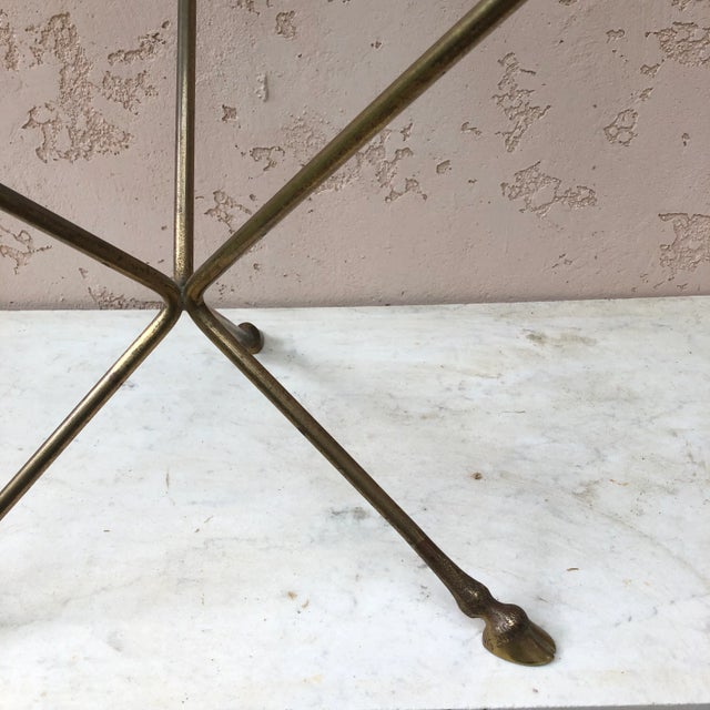 French Midcentury Brass Neoclassical Gueridon, Circa 1950 For Sale In Austin - Image 6 of 7