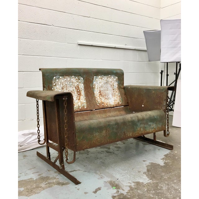 Antique Metal Glider Bench Chairish