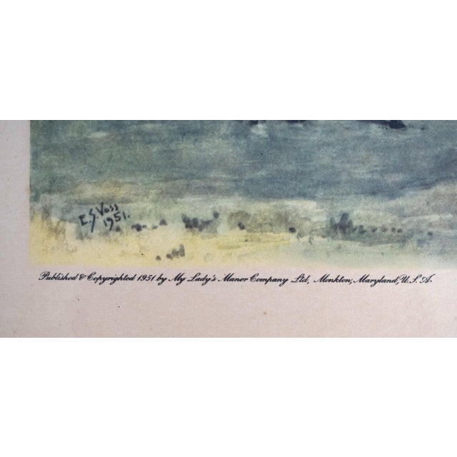 The Meet 1951 Color Print by Edward S. Voss, m.f.h. For Sale - Image 4 of 7