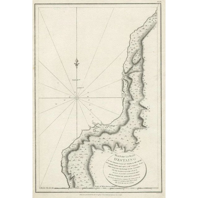 Antique Map of the Bay of Destaing, 1798 For Sale - Image 3 of 5