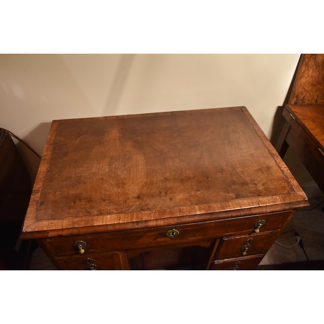 Walnut Kneehole Dressing Table or Desk For Sale - Image 12 of 12
