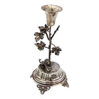 Toothpick Holder with Chalice on Silver Pitcher For Sale
