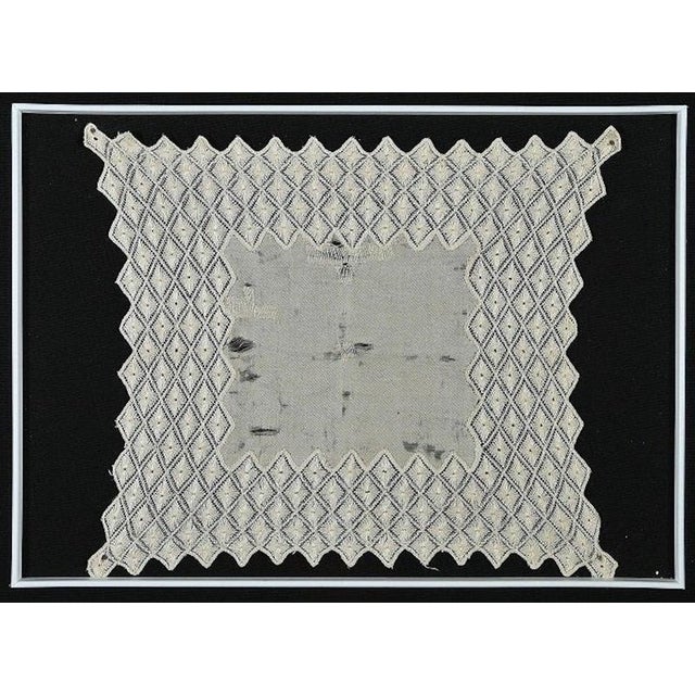 18th Century Framed Italian Silk Embroidery Doily= For Sale - Image 4 of 6