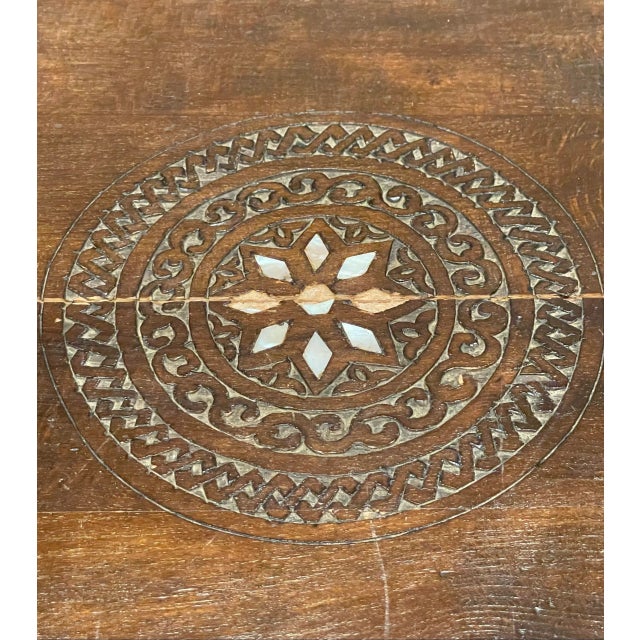 Antique Moorish Carved Savonarola-Style Arm Chair For Sale - Image 10 of 13