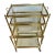 French Neoclassical Style Nesting Bar Carts With Glass Shelves, Maison Jansen For Sale