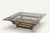 Sculptural Coffee Table in Brushed Aluminum and Glass, 1970s For Sale - Image 18 of 18