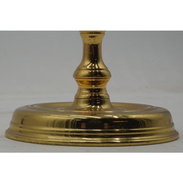 Pair of Virginia Metalcrafters Colonial Williamsburg Brass Candlesticks For Sale In Philadelphia - Image 6 of 7