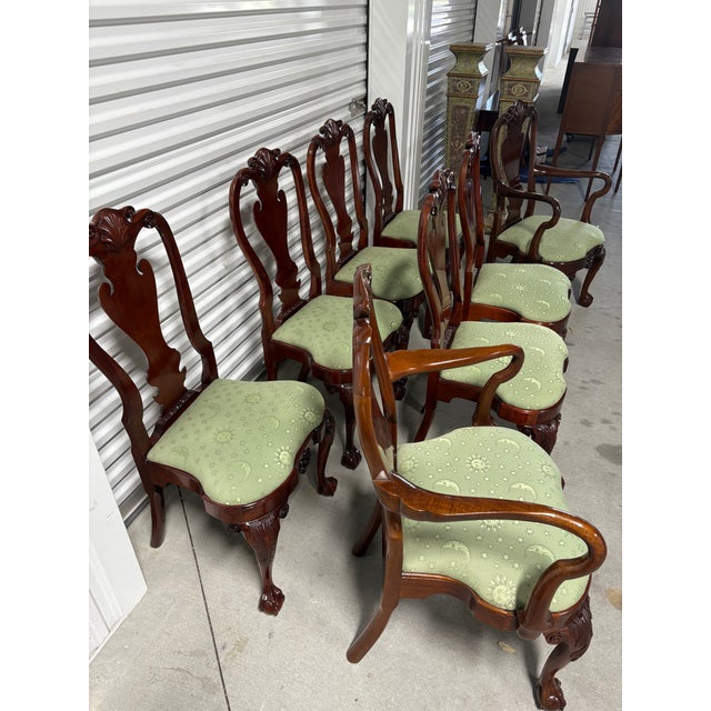 Modern Set of 8 Mahogany Dining Chairs by Kindel, 20th Century For Sale - Image 3 of 7