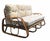 Small Rattan and Curved Bamboo Sofa and Armchairs from Dal Vera, Italy, 1960s, Set of 3 For Sale - Image 9 of 11