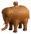 Vintage Woven Rattan Elephant Storage Box For Sale