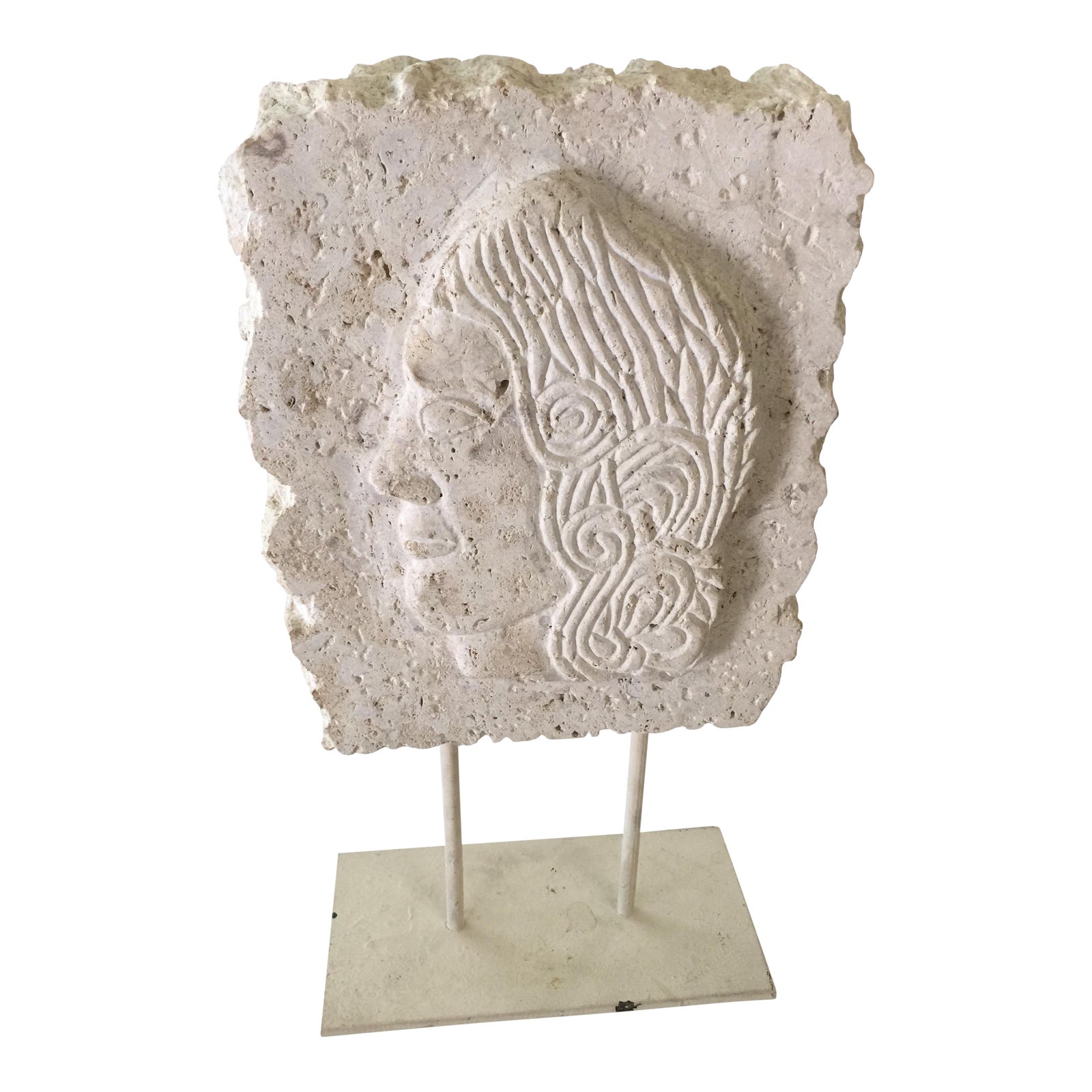 Carved Stone Greek Relief Sculpture with stand | Chairish Sculpture was used to show the battles, mythology, and rulers of the area known as ancient greece.