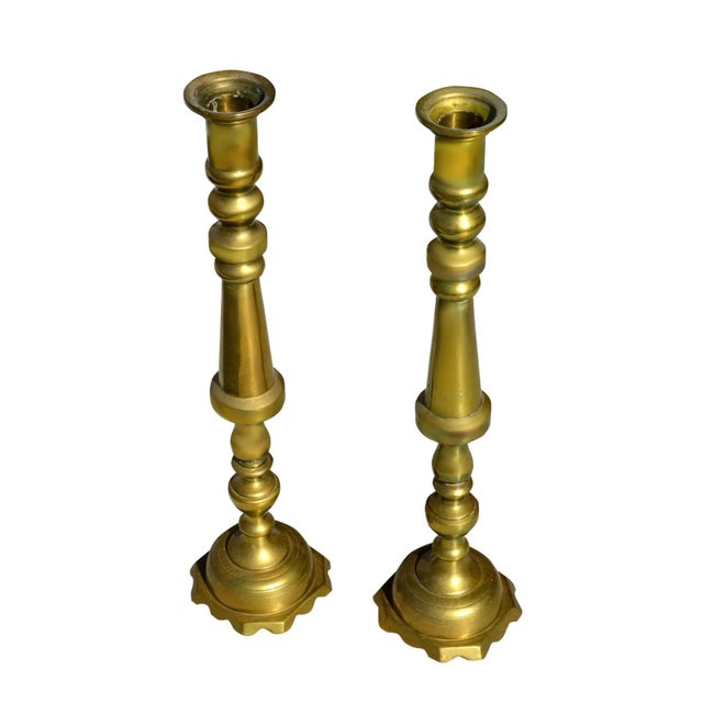 This is a beautiful nicely crafted pair of large vintage Candleholders
