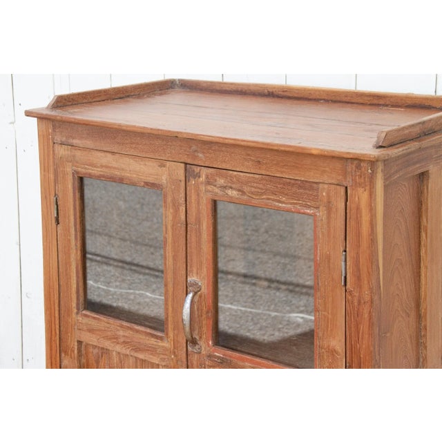 Vintage Teak Glass Kitchen Cabinet For Sale In Los Angeles - Image 6 of 10