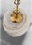 Italian Handblown Faux Alabaster Glass Pendant Lamp With Brass Chain and Fittings For Sale - Image 13 of 16