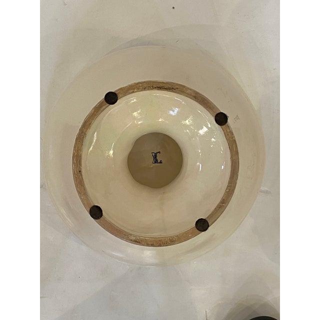 Italian Creamware Tureen or Bowl on Pedestal With Mixed Fruit Topiary Top For Sale - Image 9 of 9