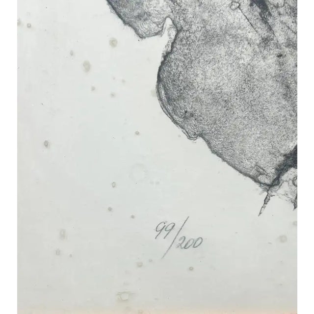 Sandu Liberman Rabbi With Young Girl Lithograph Signed, Numbered & Framed 1960's For Sale - Image 9 of 14