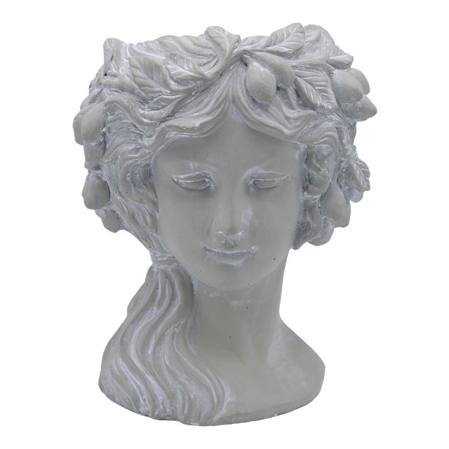 Vintage Mid 20th Century Bust Planter / Head Planter / Vase Beautiful