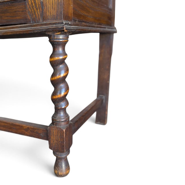 Antique Jacobean Revival Mirrored Buffet With Barley Twist For Sale In Los Angeles - Image 6 of 18