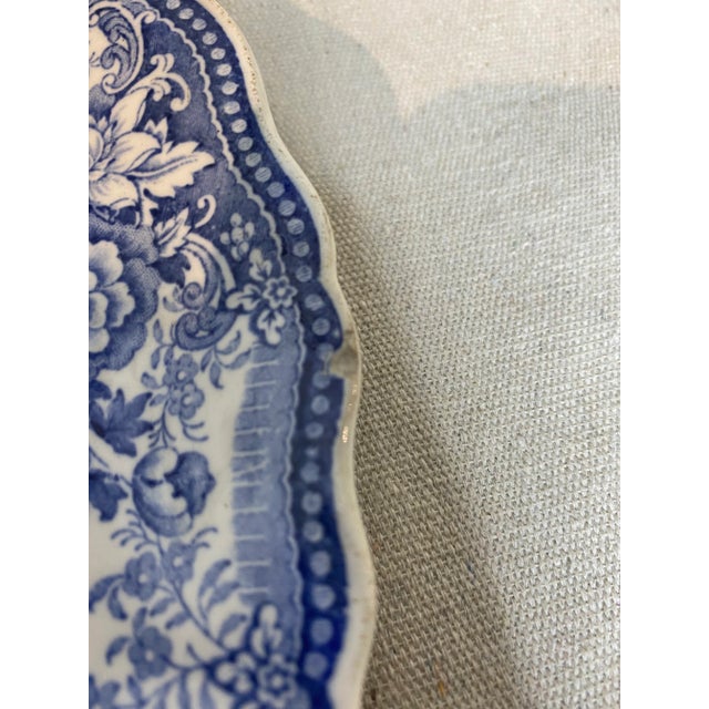 Mid 19th Century Blue & White English Staffordshire Transferware Plates- Set of 5 For Sale - Image 12 of 13