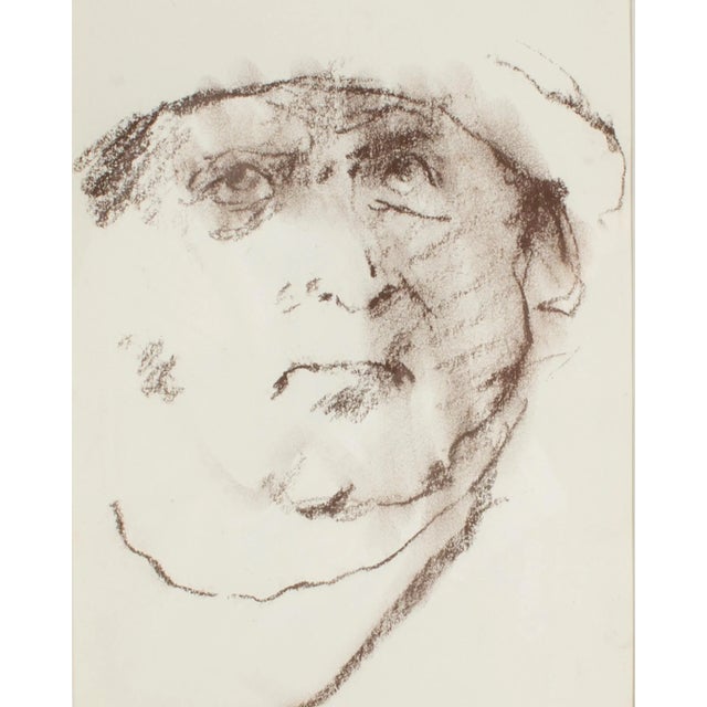 Figurative 1960s Charcoal Portrait Drawing by James L. Bruch For Sale - Image 3 of 7