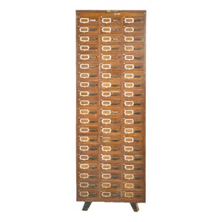 Wood Workshop Cabinet with 60 Drawers For Sale