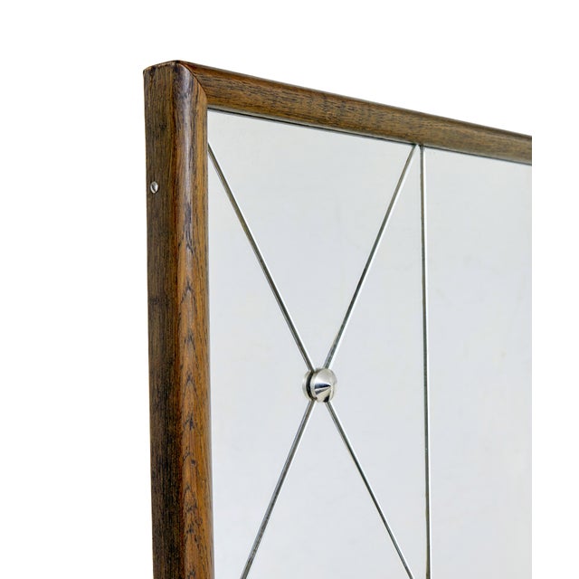 1960s Large Mid-Century Swedish Segmented Wall Mirror, 1960 For Sale - Image 5 of 6