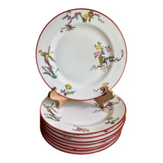 Jean Pouyat Limoges Chinoiserie Luncheon or Salad Plates, Set of 8 For Sale