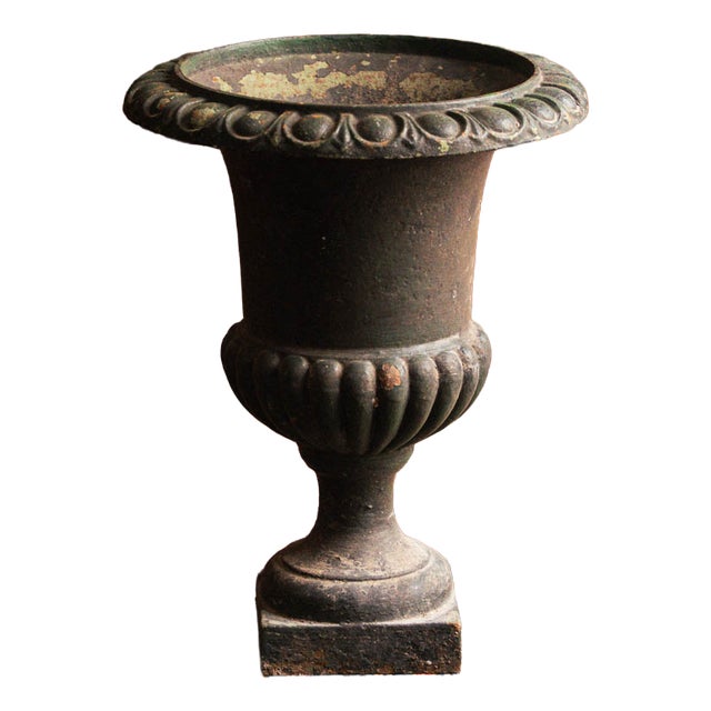 Antique Cast Iron Vase For Sale