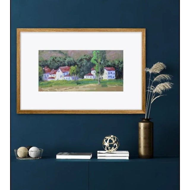 Contemporary "Fort Baker" Contemporary Impressionist Style Landscape Oil Painting For Sale - Image 3 of 11